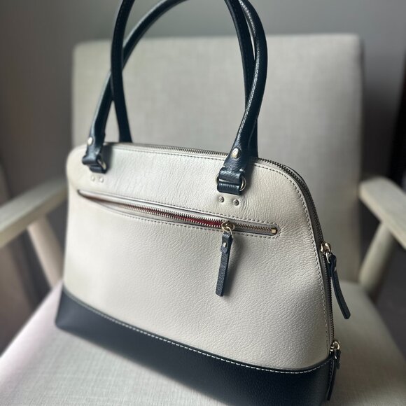 Kate Spade Rachelle Berkeley Lane Tote Large Handbag Cream & Black - Picture 2 of 10